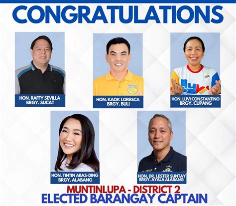 list of winners barangay election 2023|Comelec releases list of winning barangay, SK bets in Muntinlupa.